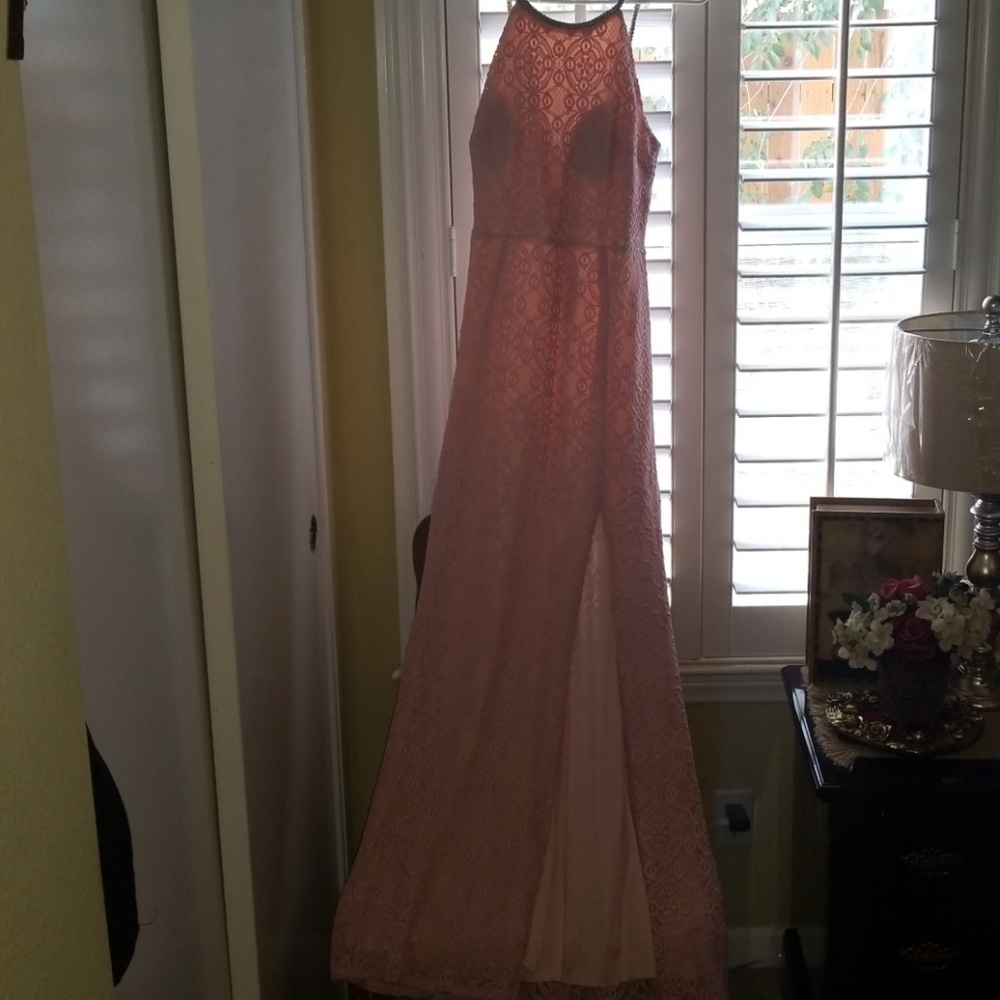 Pink evening dress
